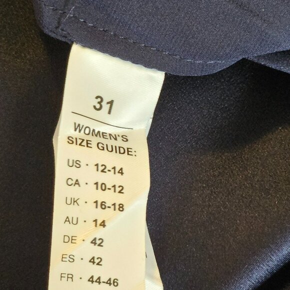 LilySilk Mulberry Silk Navy jogger pants - Picture 7 of 8